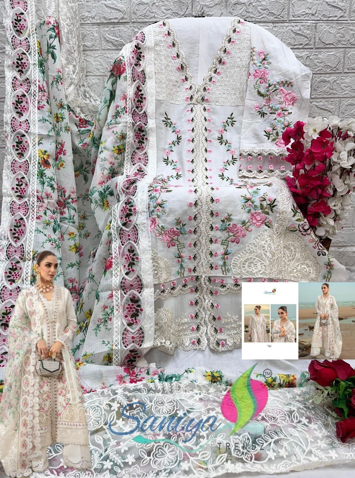 SANIYA TRENDZ 6001 TO 6003 SAIRA SAKIRA VOL 06 LATEST SALWAR SUITS SUPPLIER
