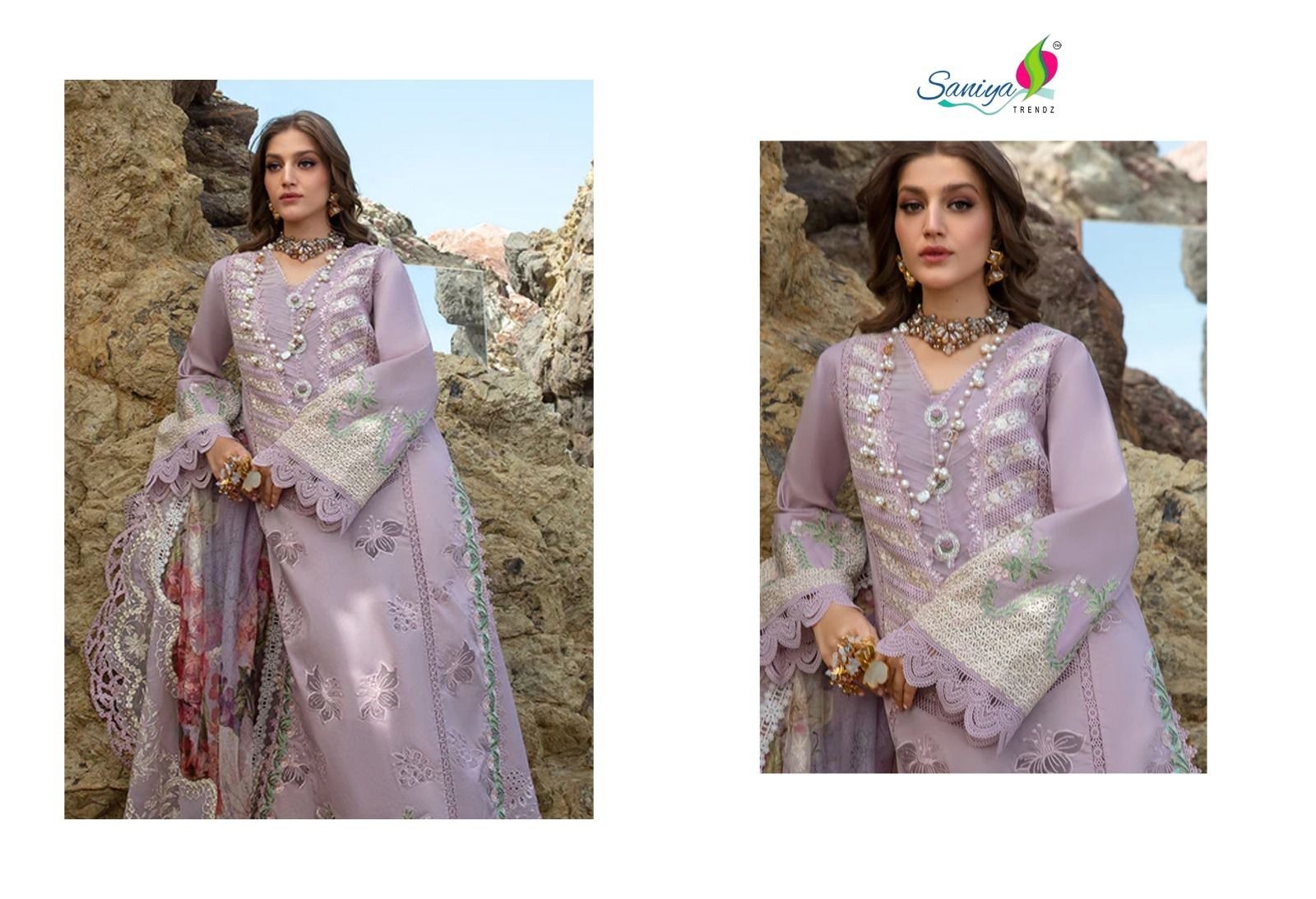 SANIYA TRENDZ 6001 TO 6003 SAIRA SAKIRA VOL 06 LATEST SALWAR SUITS SUPPLIER