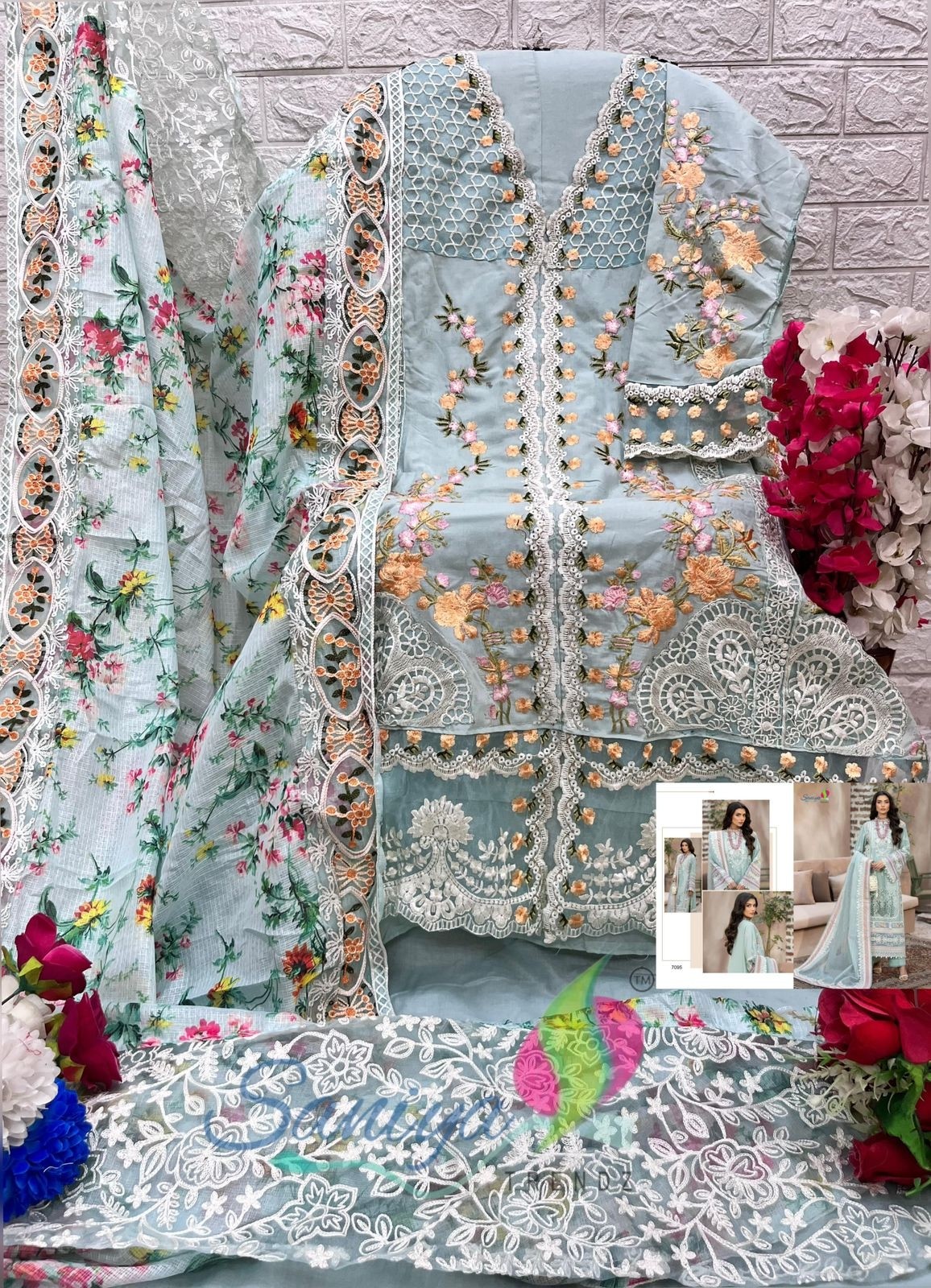 SANIYA TRENDZ 6001 TO 6003 SAIRA SAKIRA VOL 06 LATEST SALWAR SUITS SUPPLIER