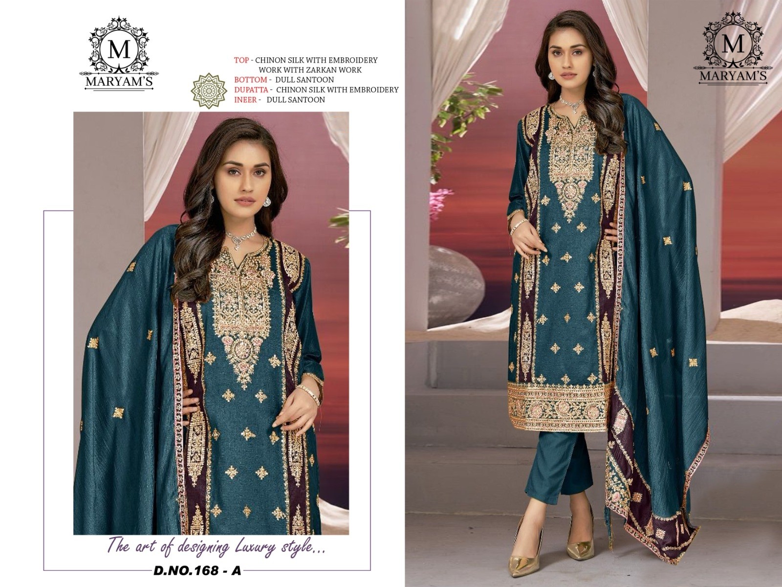 MARYAM S 168 A PAKISTANI SALWAR SUITS 