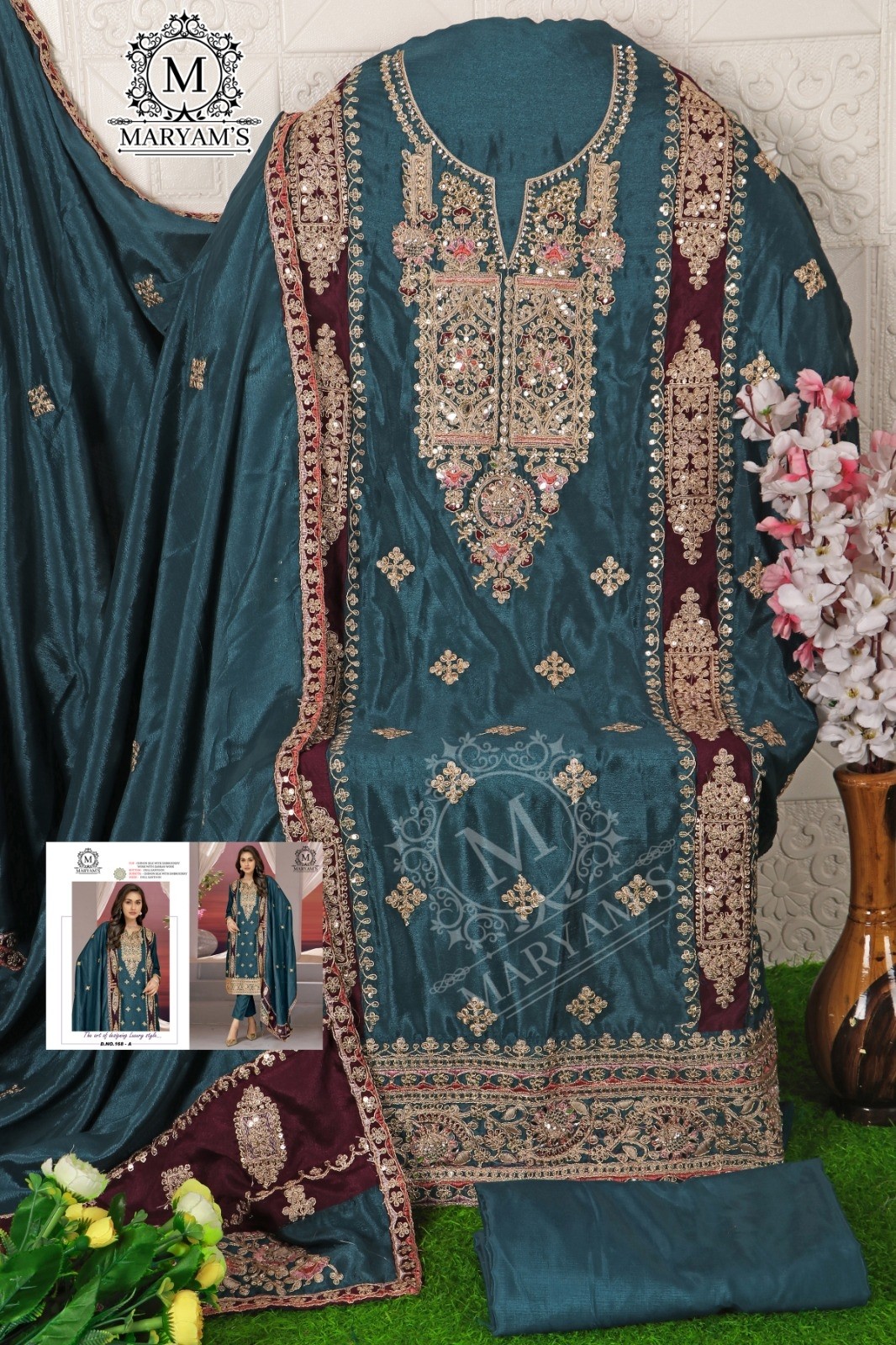 MARYAM S 168 A PAKISTANI SALWAR SUITS 