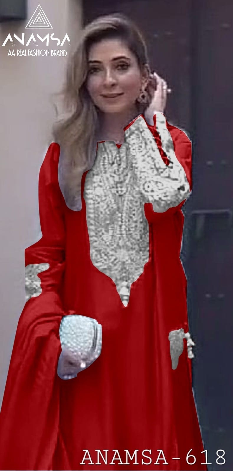 ANAMSA 618 PAKISTANI SUITS HIT DESIGNS 
