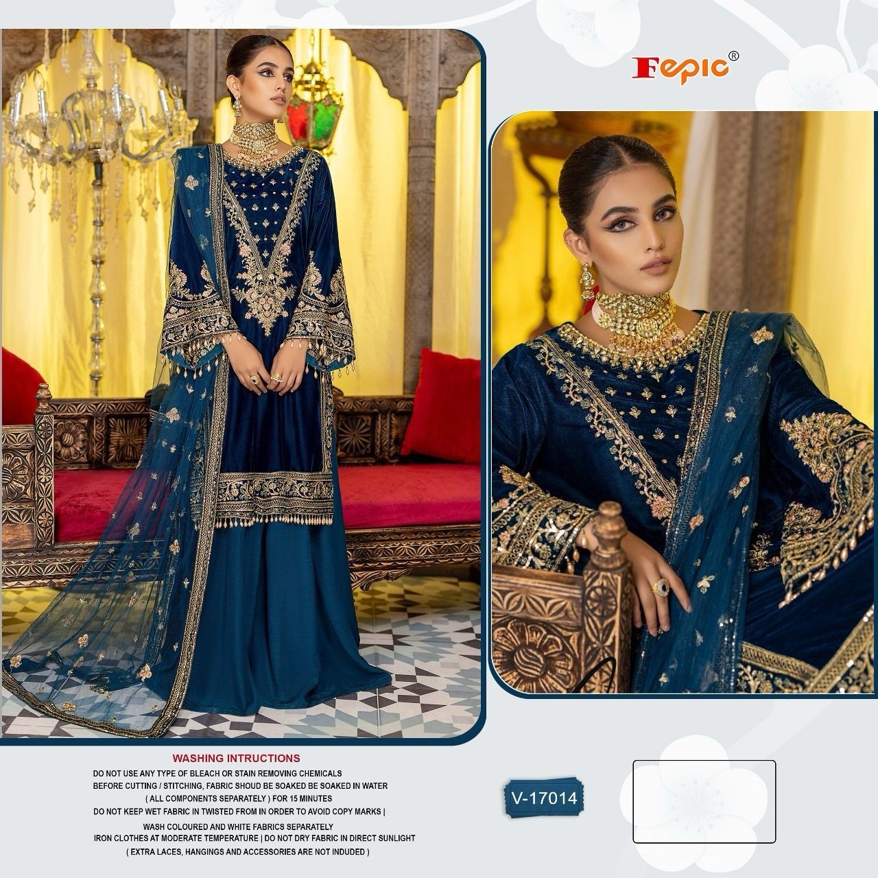FEPIC 17014 VELVETS SALWAR SUITS WHOLESALE PRICE 