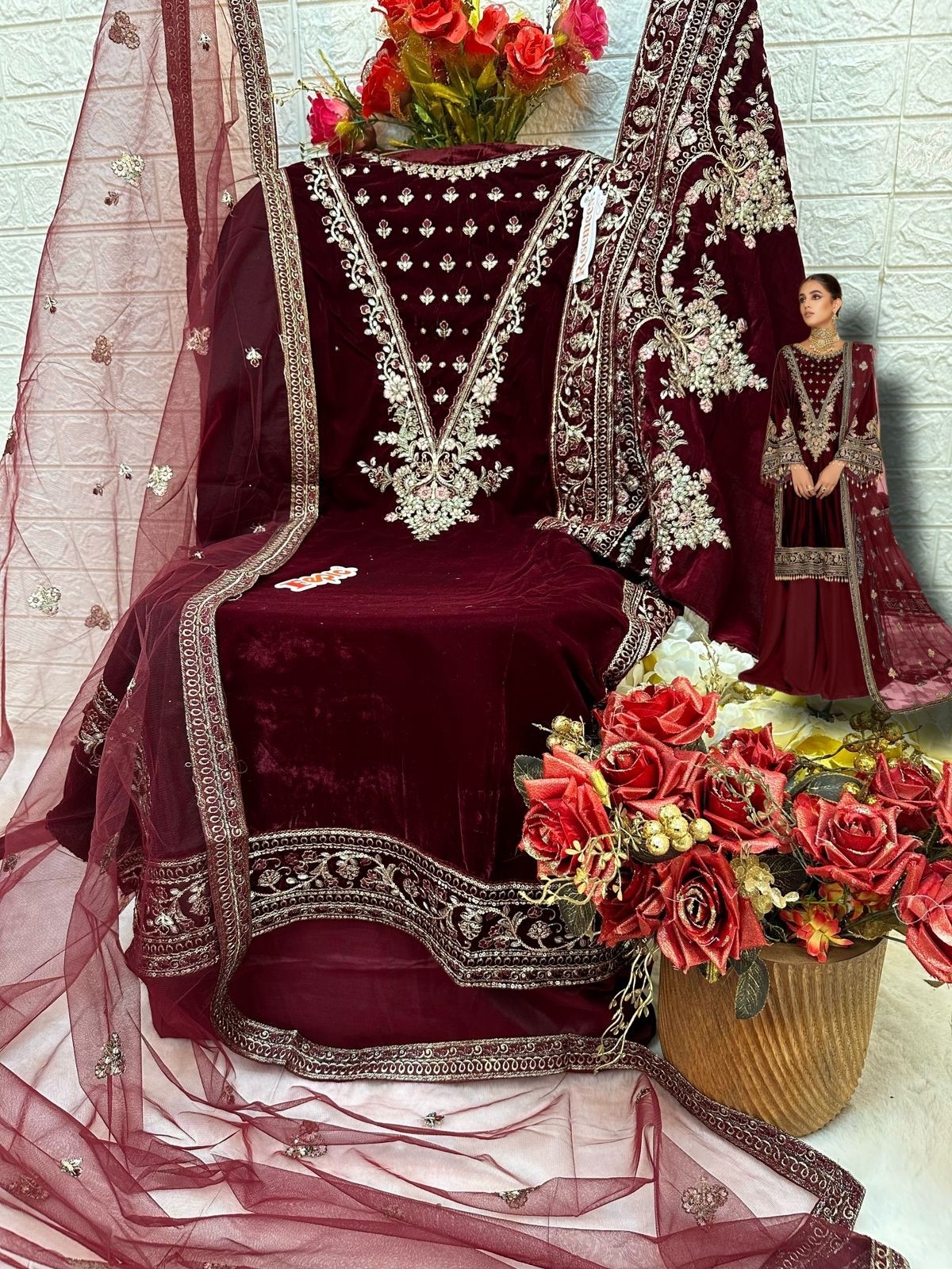 FEPIC 17014 VELVETS SALWAR SUITS WHOLESALE PRICE 