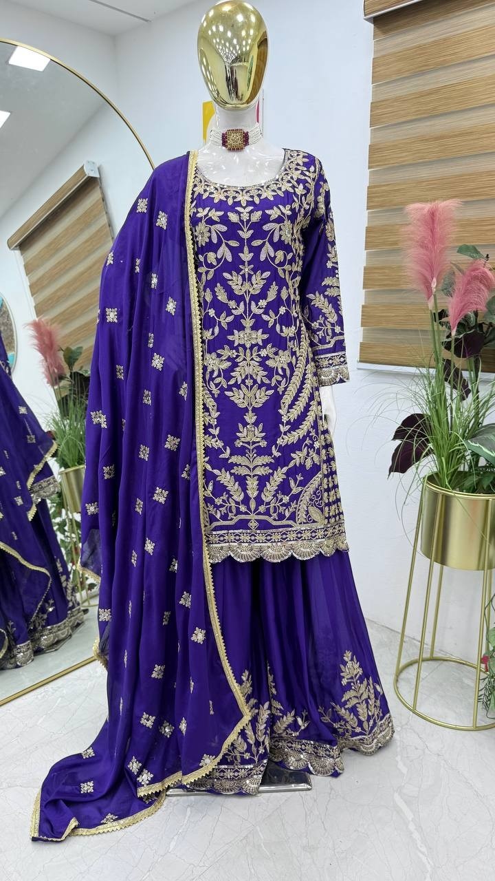 ZD 10091 REAYMADE SHARARA  HI DESIGNS PAKISTANI SUITS