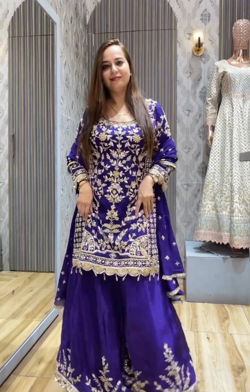 ZD 10091 REAYMADE SHARARA  HI DESIGNS PAKISTANI SUITS