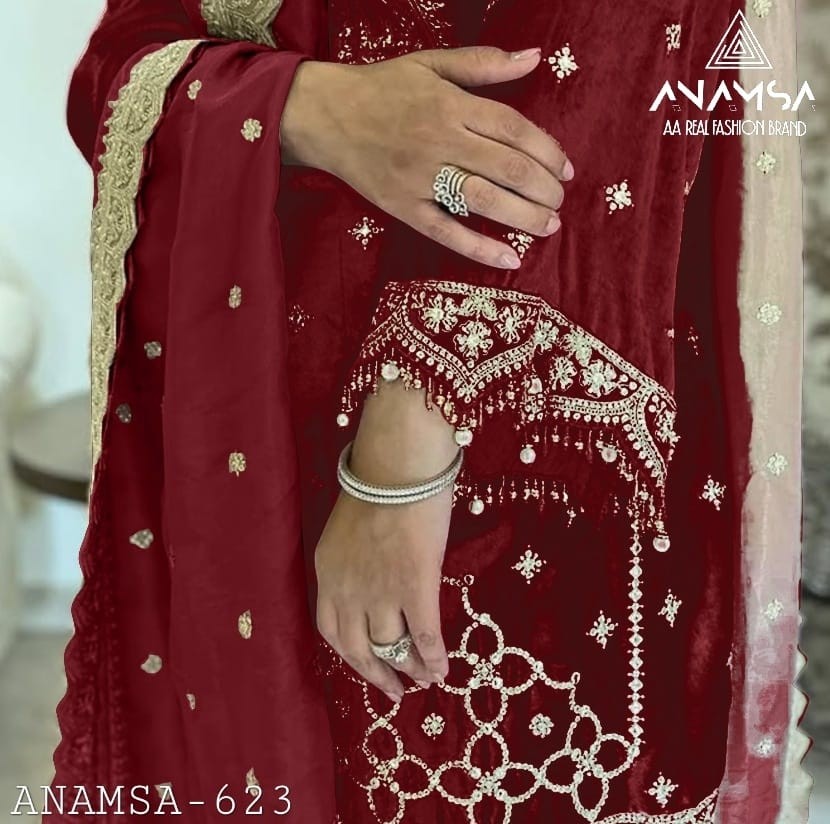 ANAMSA 623 PAKISTANI SUITS SINGLE PIECE