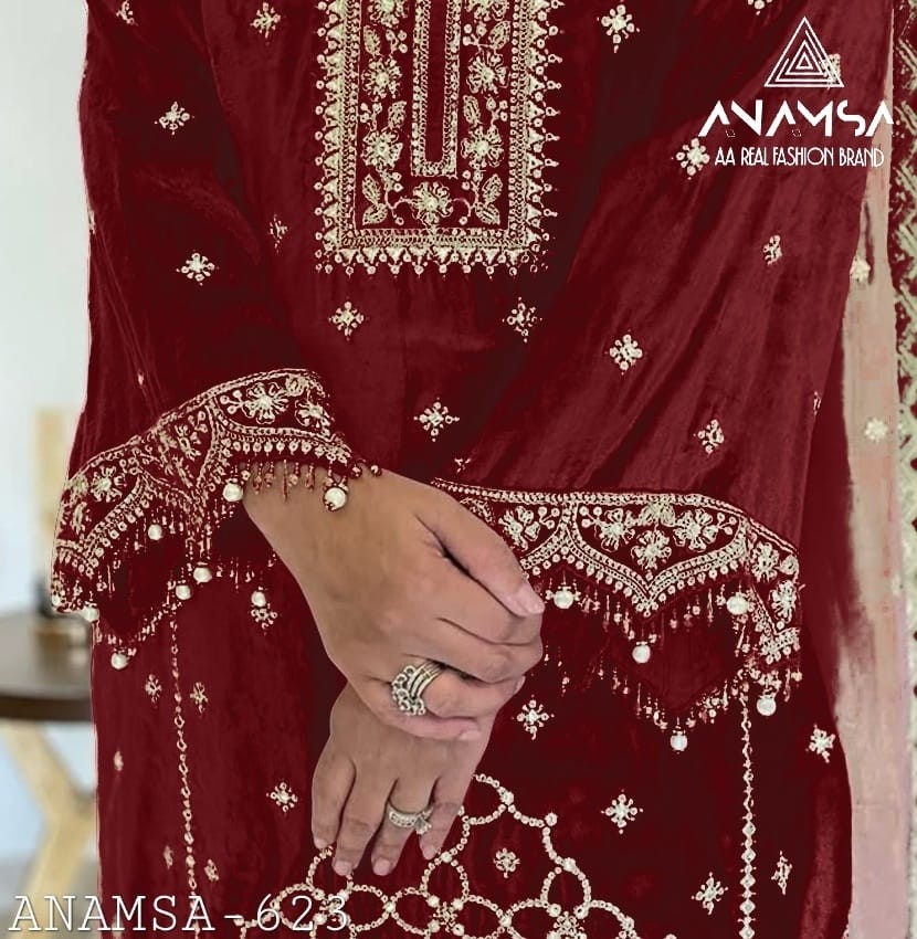 ANAMSA 623 PAKISTANI SUITS SINGLE PIECE