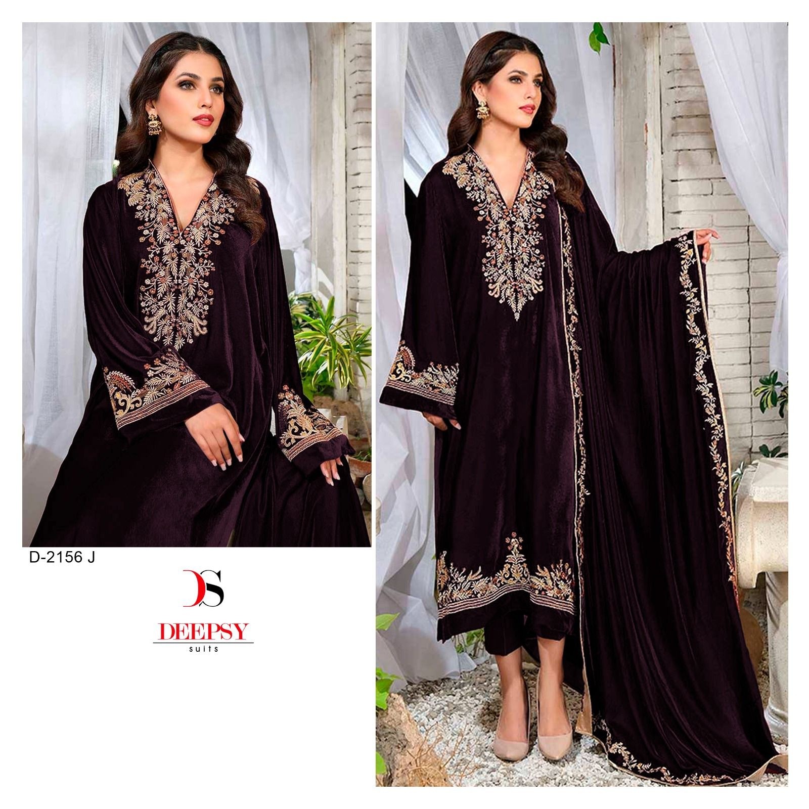 DEEPSY SUITS 2156 VELVET PAKISTANI SUITS WHOLESALE WITH PRICE