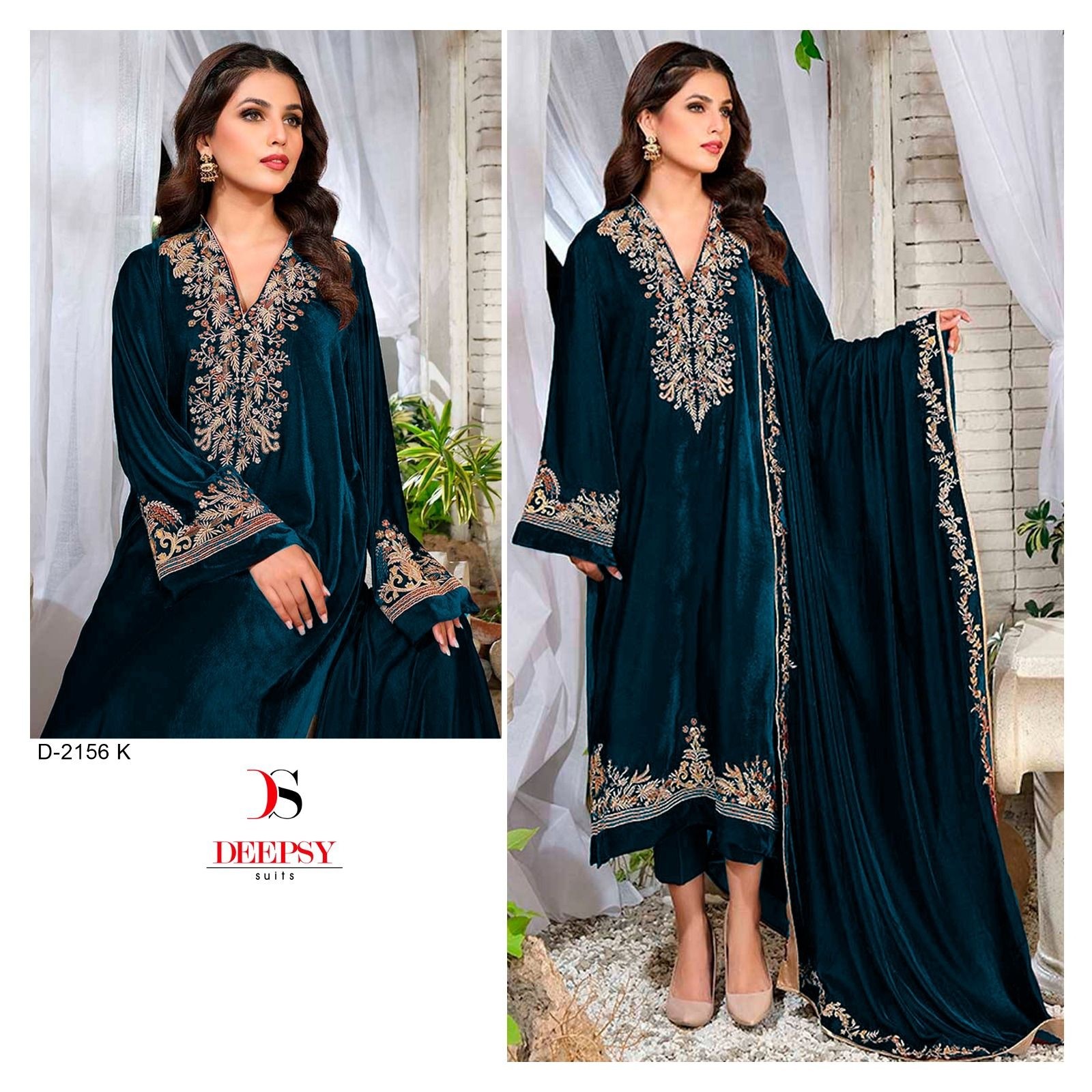 DEEPSY SUITS 2156 VELVET PAKISTANI SUITS WHOLESALE WITH PRICE