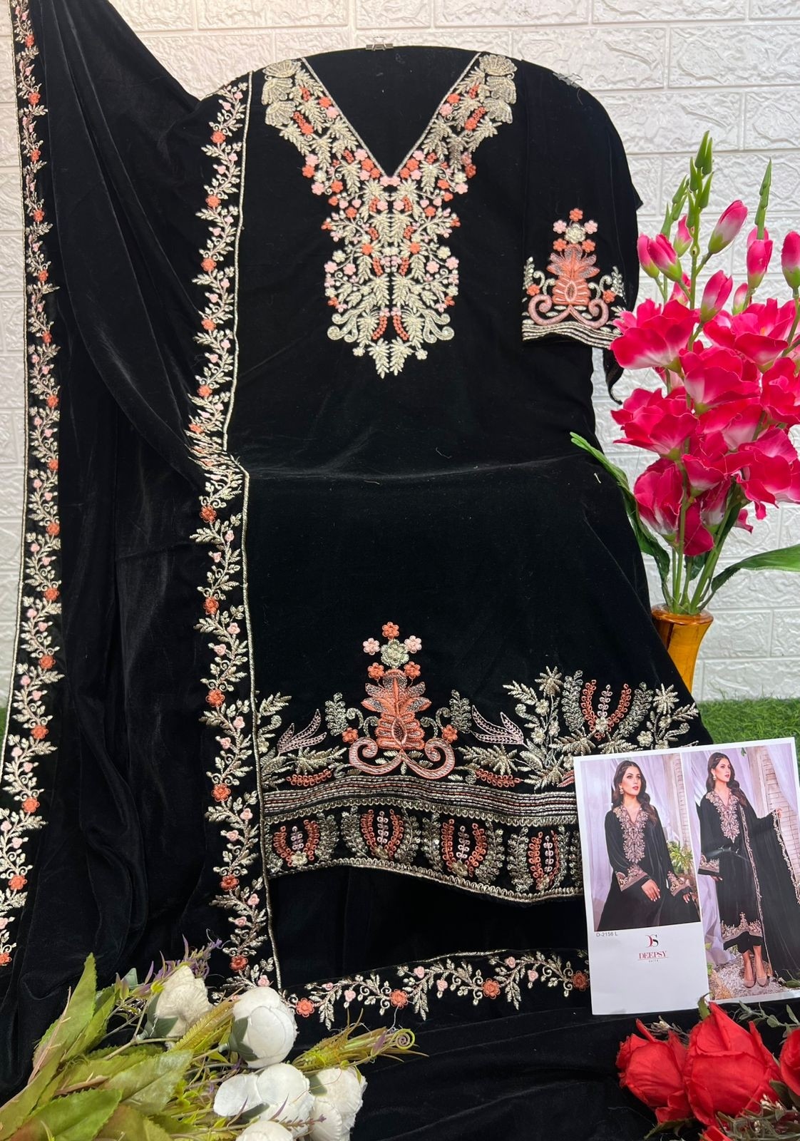 DEEPSY SUITS 2156 VELVET PAKISTANI SUITS WHOLESALE WITH PRICE