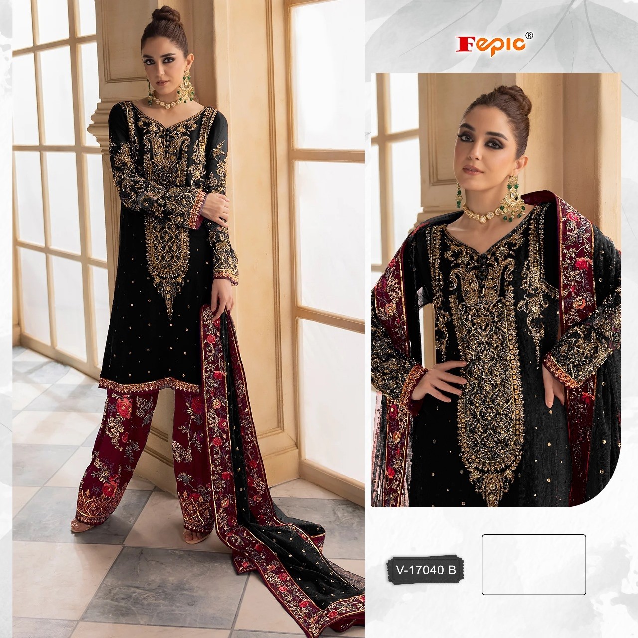 FEPIC V 17040 VELVET PAKISTANI SUITS MANUFACTURER