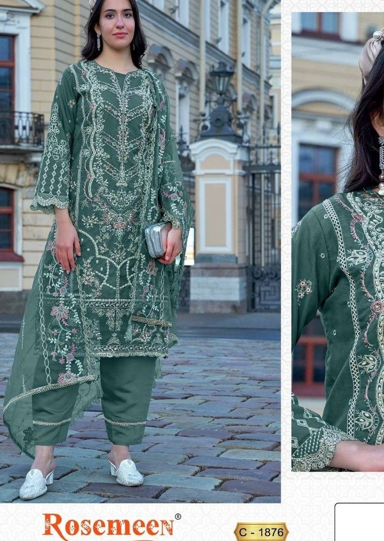FEPIC ROSEMEEN 1876 PAKISTANI SUITS GREEN 