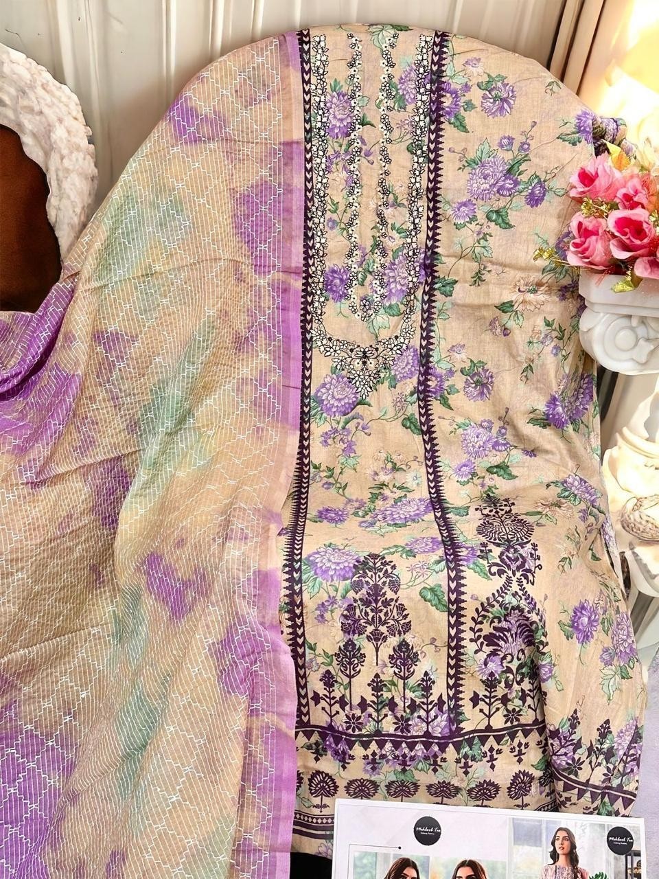 MEHBOOB TEX CORDSET SHAHNAZ SELF EMBROIDERED COLLETION 1291 PAKISTANI SUITS 