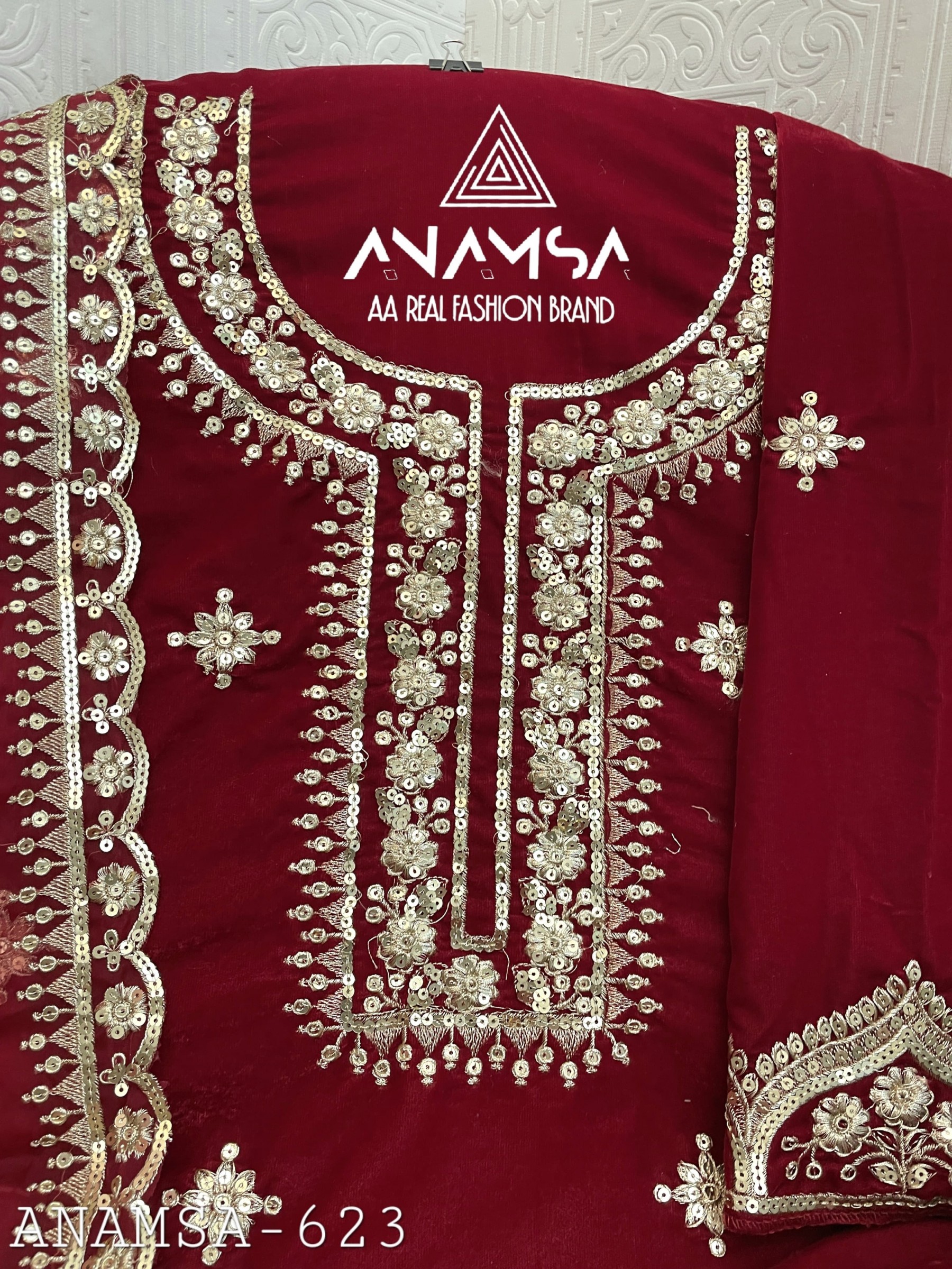 ANAMSA 623 PAKISTANI SUITS SINGLE PIECE
