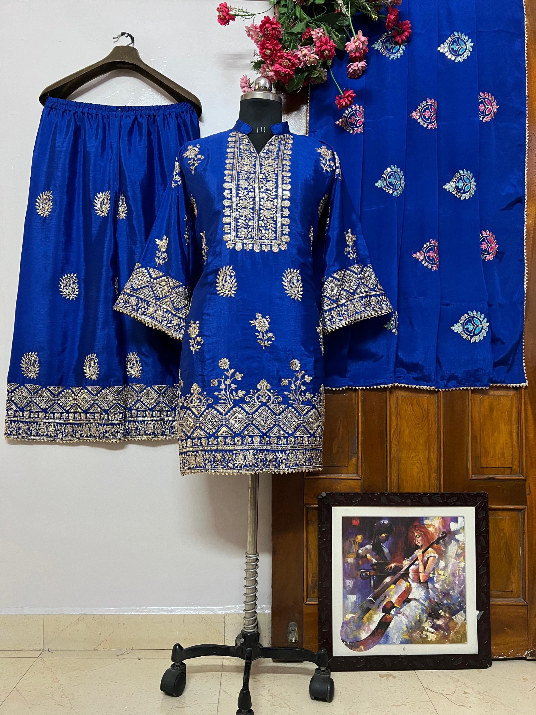LC 1332 READYMADE PAKISTANI SUITS CHINON SILK