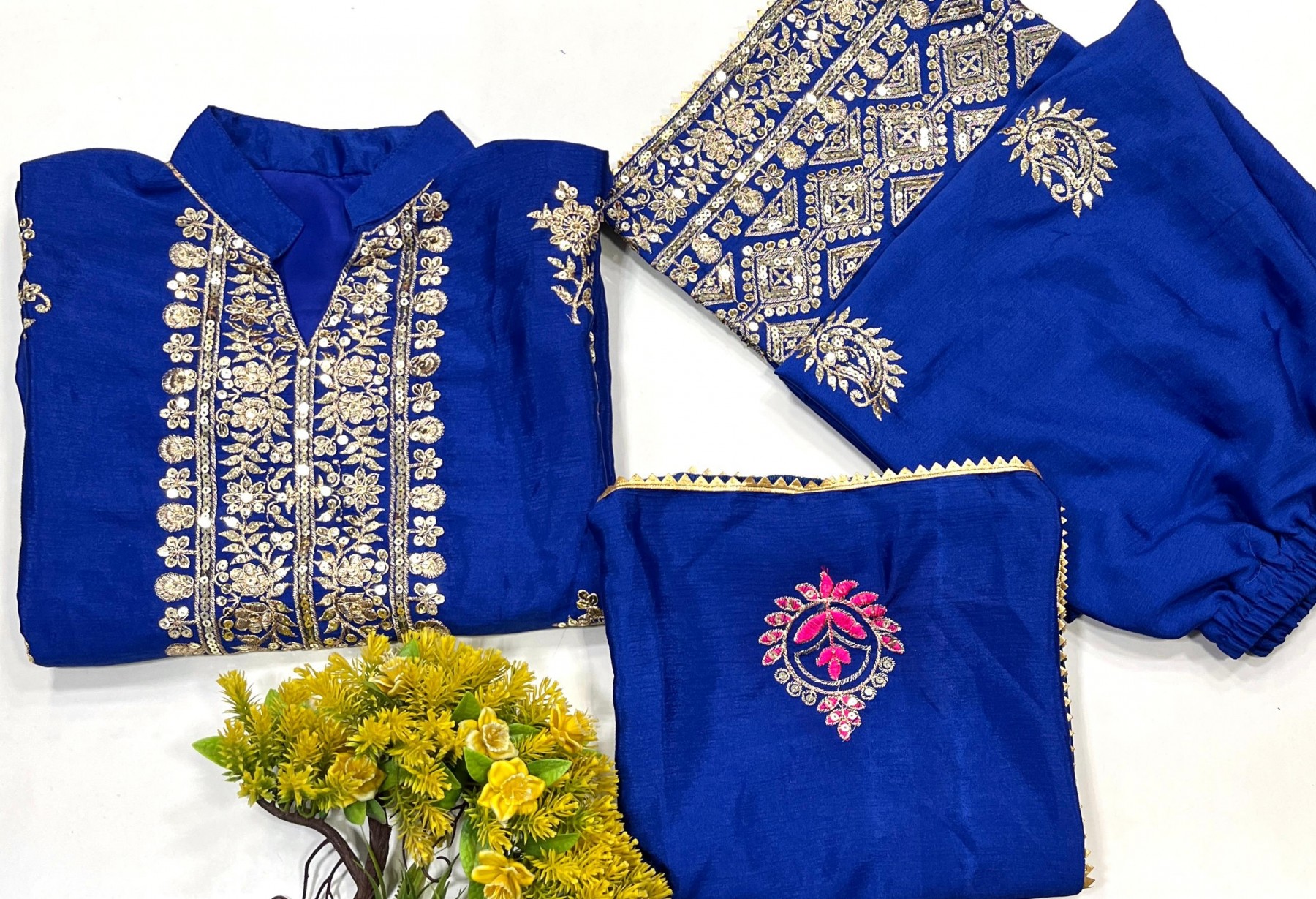 LC 1332 READYMADE PAKISTANI SUITS CHINON SILK