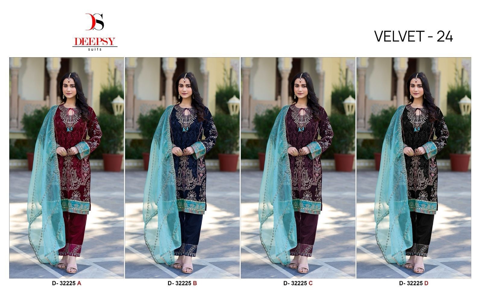 DEEPSY SUITS 32225 A VELVET 24 PAKISTANI SUITS SUPPLIER