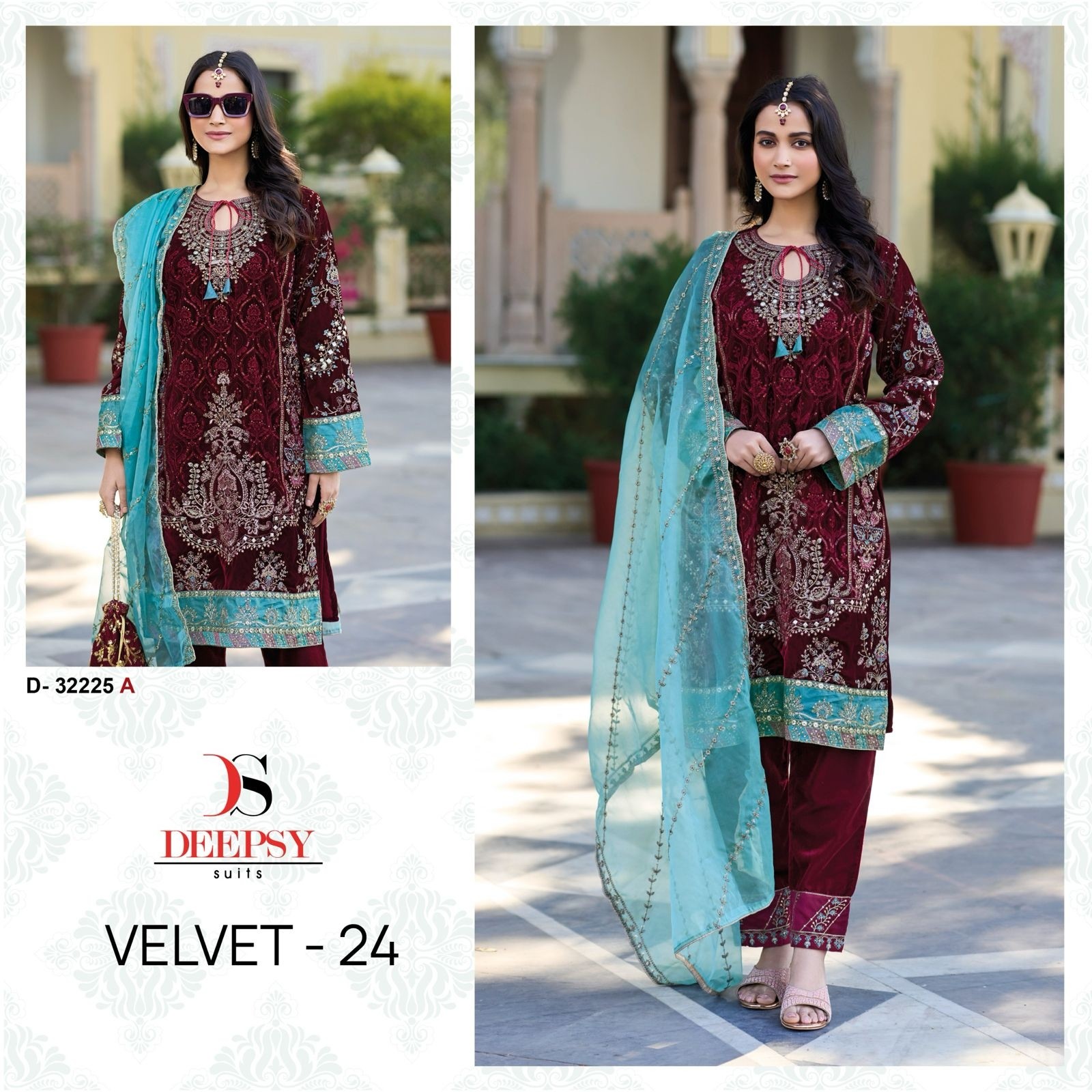 DEEPSY SUITS 32225 A VELVET 24 PAKISTANI SUITS SUPPLIER