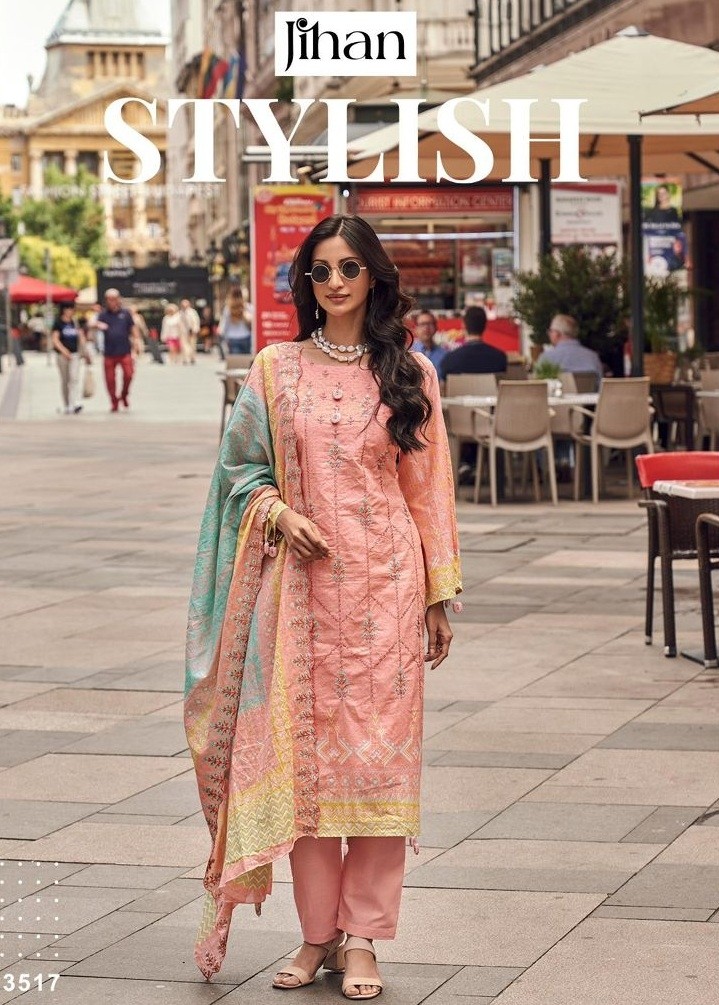 JIHAN 3217 BIN SAEED LAWN COLLECTION VOL 14 SALWAR SUITS STYLISH
