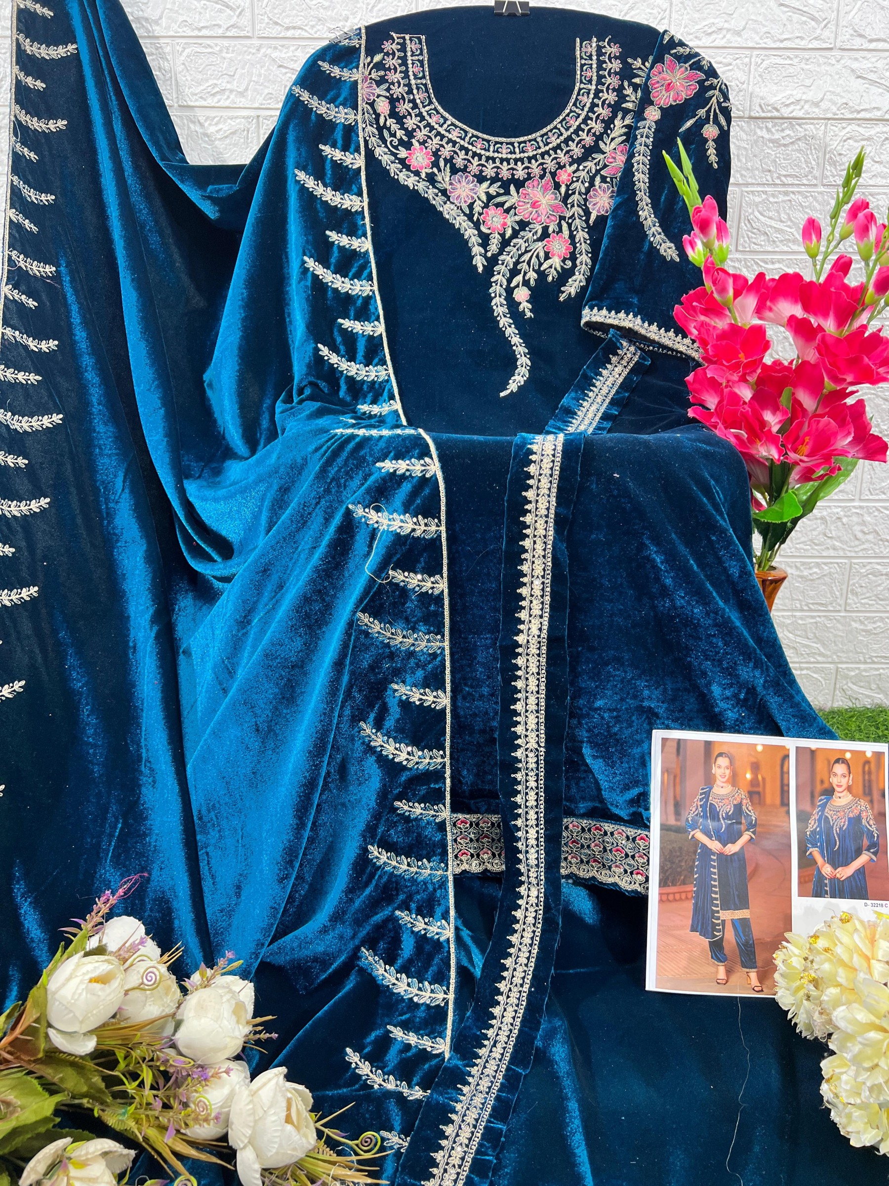 DEEPSY SUITS 32218 C MARIA B VELVET 24 PAKISTANI SALWAR SUITS 2025
