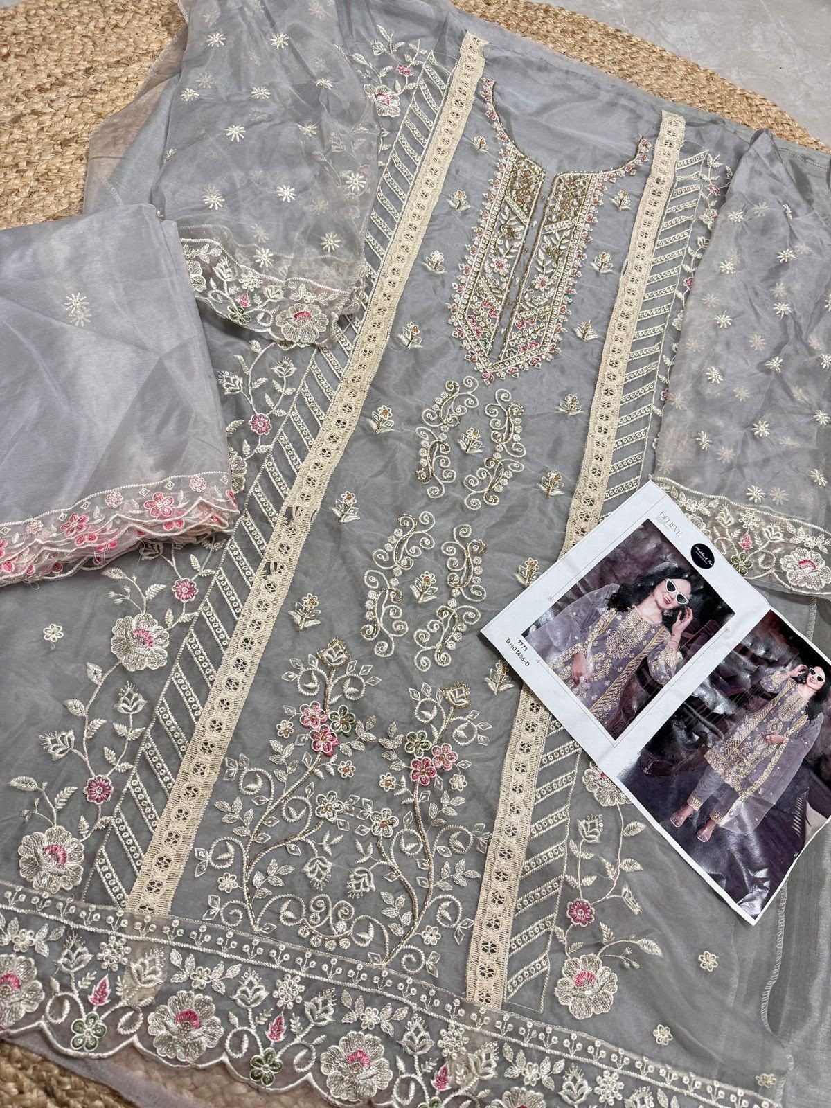 MEHBOOB TEX 1496 D SALWAR SUITS GREY COLOUR