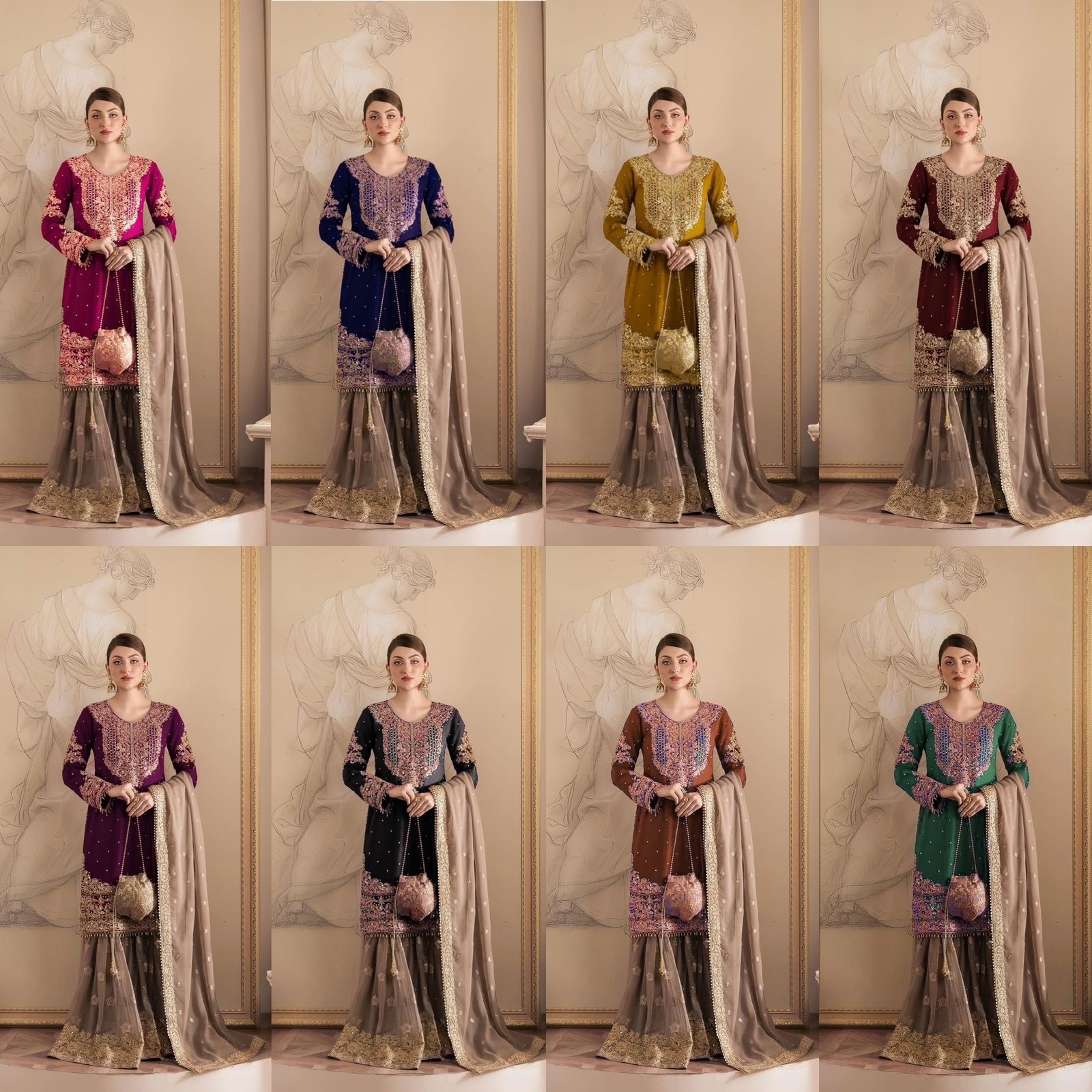 KD 1486 READYMADE SHARARA HIT COLLECTION