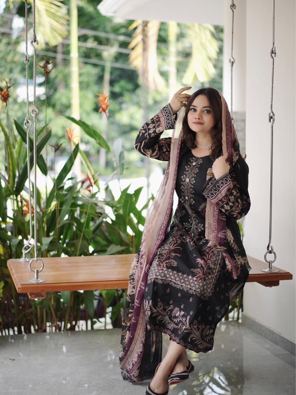 JIHAN CHEVRON LUXURY LAWN COLLECTION 3374 LAWN PAKISTANI SUITS