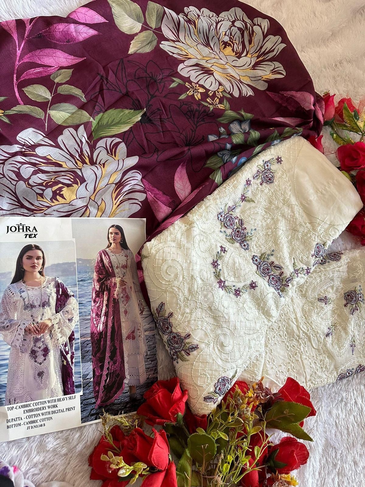 JOHRA TEX JT 148 B PAKISTANI SUITS HIT COLOURS SURAT
