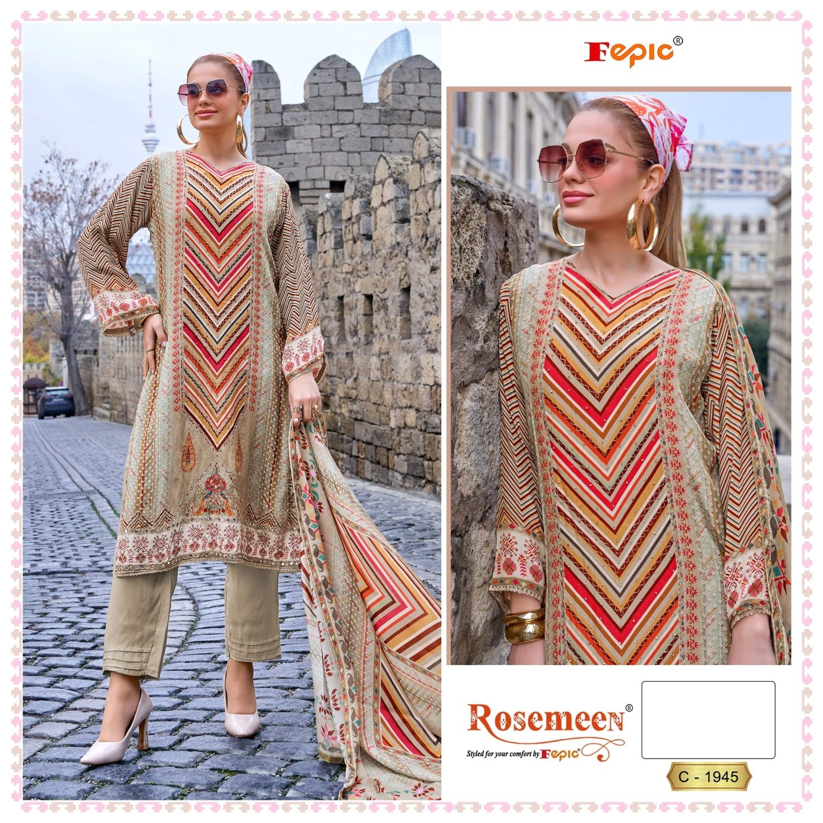 FEPIC ROSEMEEN 1945 PAKISTANI SUITS SINGLE PIECE