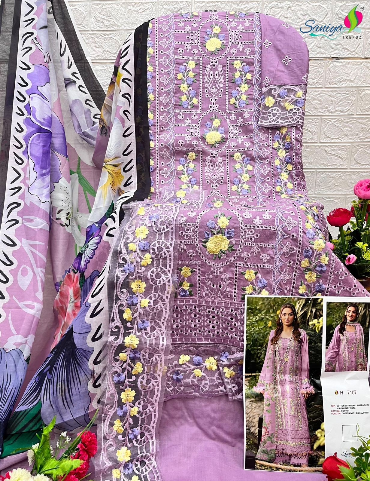 SANIYA TRENDZ 29001 ADAN LIBAS CHIKANKARI 29 PAKISTANI SALWAR SUITS