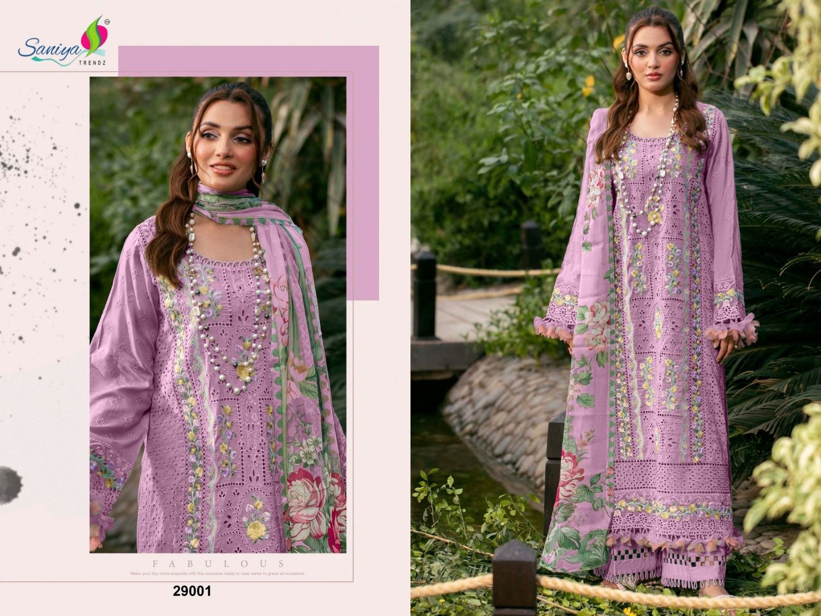 SANIYA TRENDZ 29001 ADAN LIBAS CHIKANKARI 29 PAKISTANI SALWAR SUITS