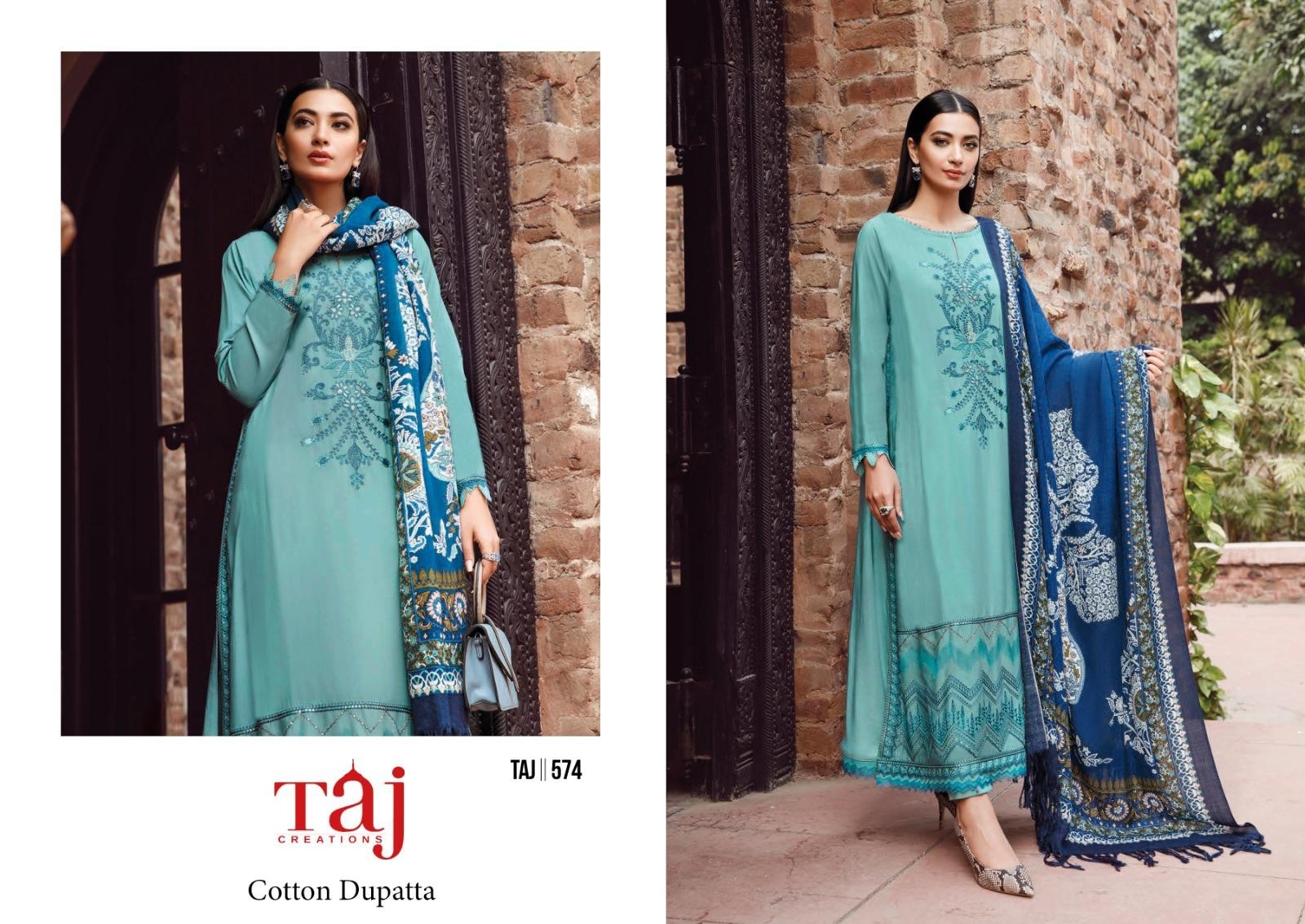 TAJ CREATIONS TAJ 574 PAKISTANI SUITS RAYON 