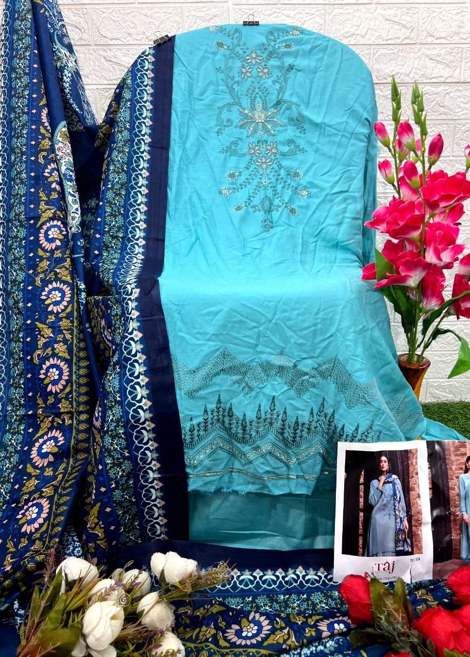 TAJ CREATIONS TAJ 574 PAKISTANI SUITS RAYON 
