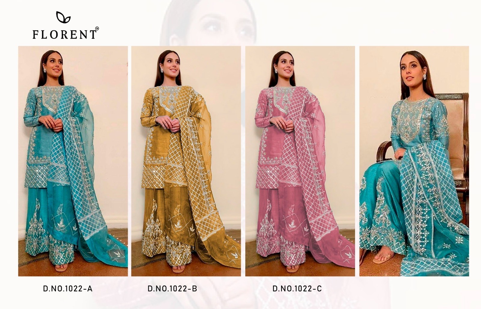 FLORENT 1022 A PAKISTANI SUITS HIT DESIGN