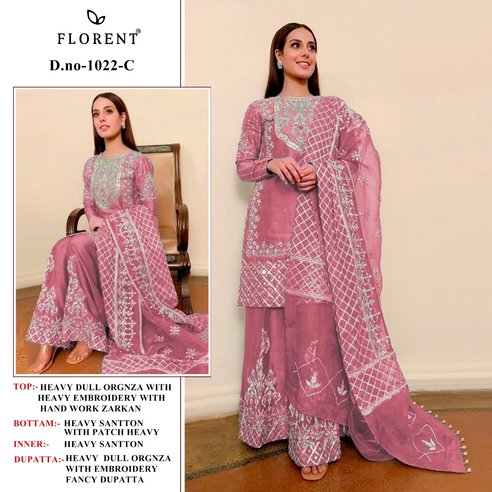 FLORENT 1022 C PAKISTANI SUITS HIT DESIGN INDIA