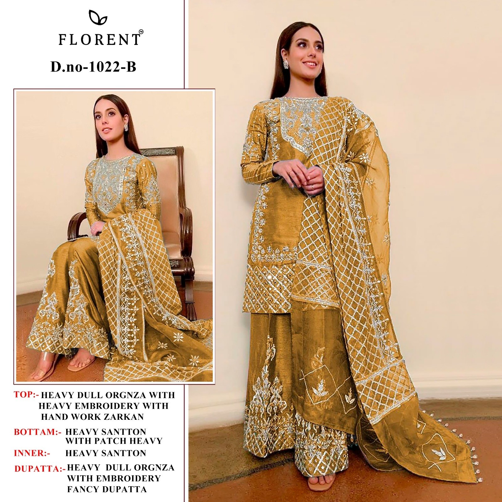 FLORENT 1022 B PAKISTANI SUITS HIT DESIGN SURAT