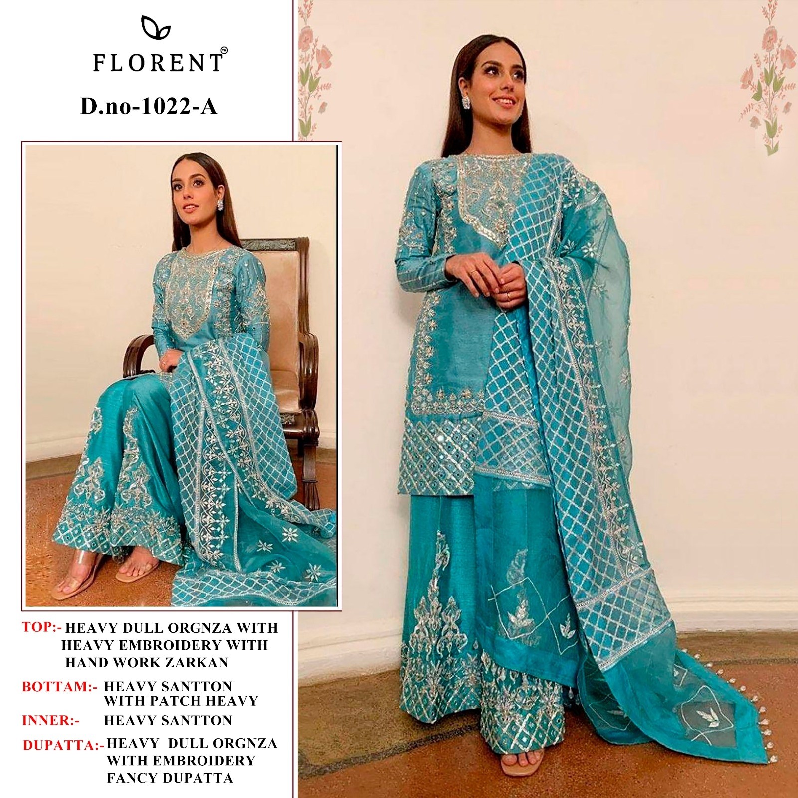 FLORENT 1022 A PAKISTANI SUITS HIT DESIGN