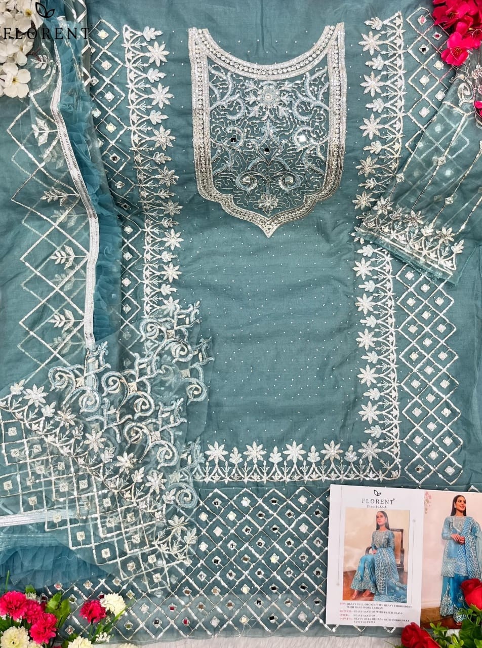 FLORENT 1022 A PAKISTANI SUITS HIT DESIGN