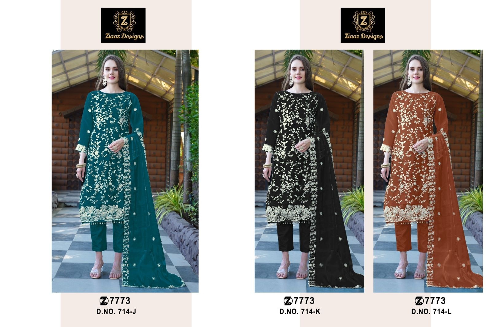 ZIAAZ DESIGNS 714 J PAKISTANI DRESSES BUY ONLINE