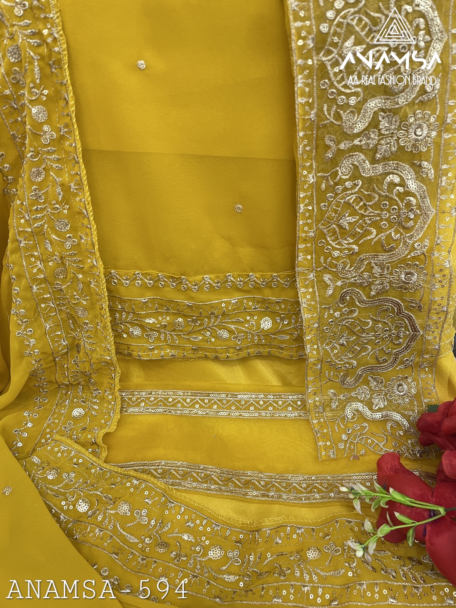 ANAMSA 594 PAKISTANI SALWAR SUITS NEW COLLECTION