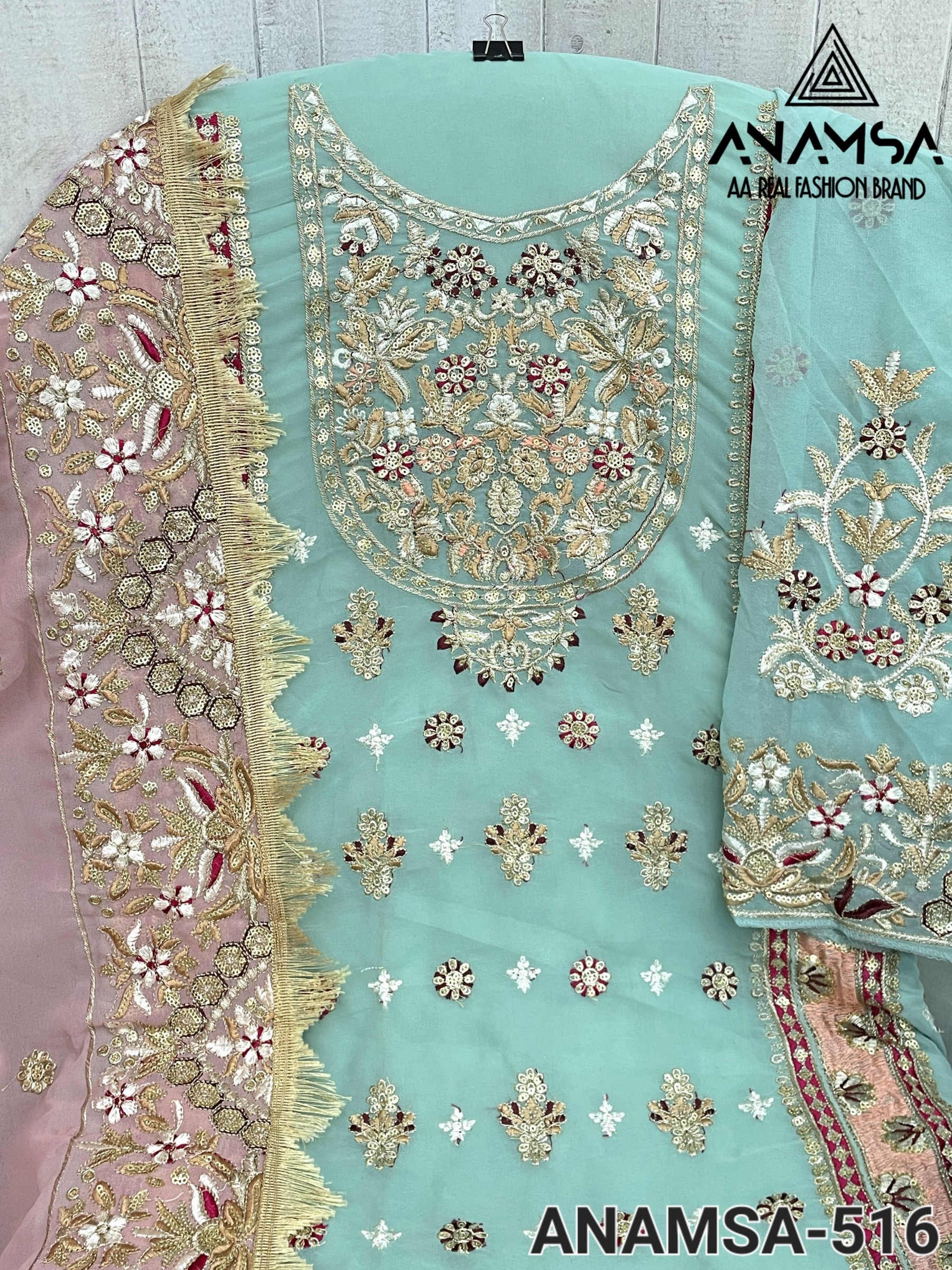ANAMSA 516 PAKISTANI DRESSES DEALER SINGLE