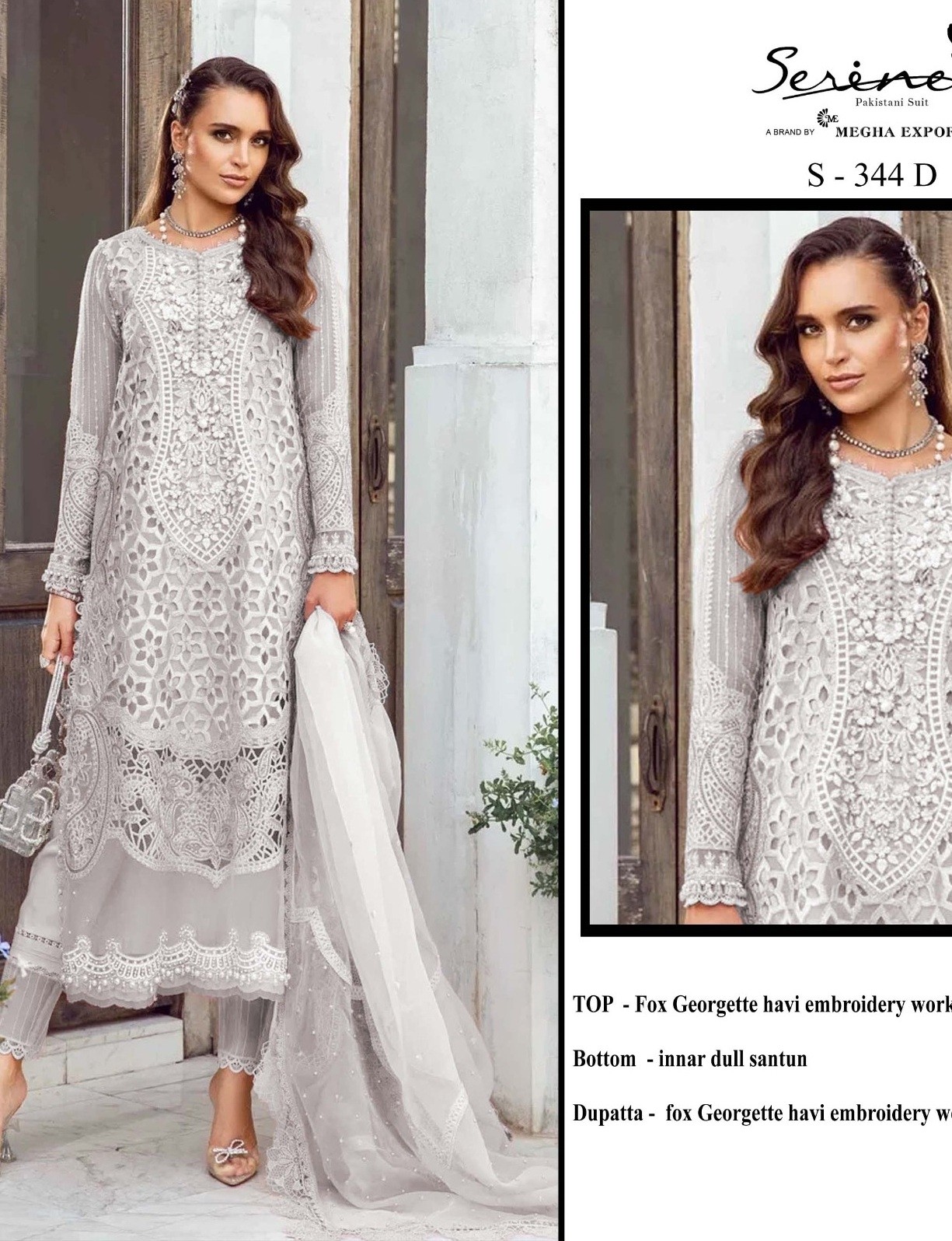 SERINE S 344 D PAKISTANI SALWAR SUITS LATEST HANDWORK INDIA