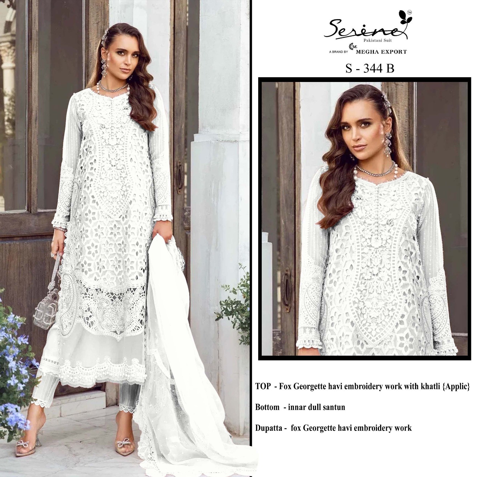 SERINE S 344 B PAKISTANI SALWAR SUITS LATEST HANDWORK