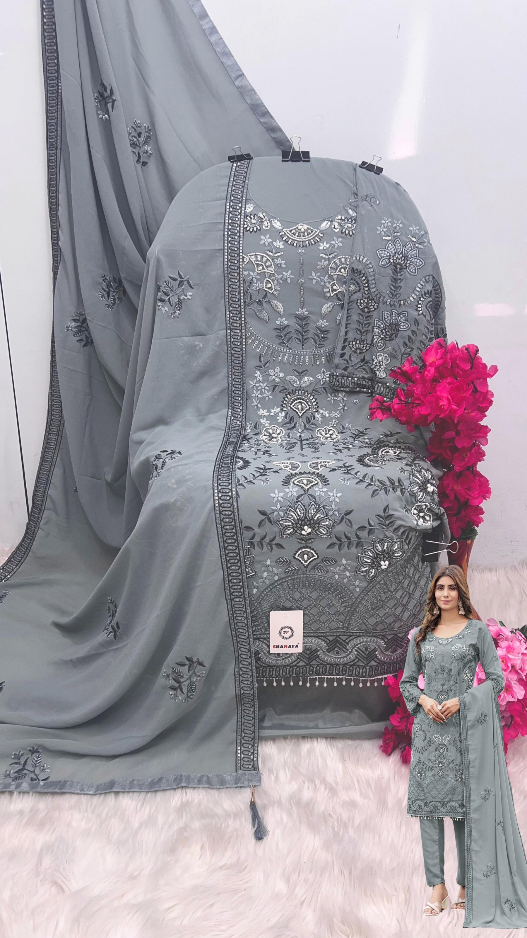 SHANAYA ROSE HAND CRAFT 199 PAKISTANI SUITS KHATALI HANDWORK
