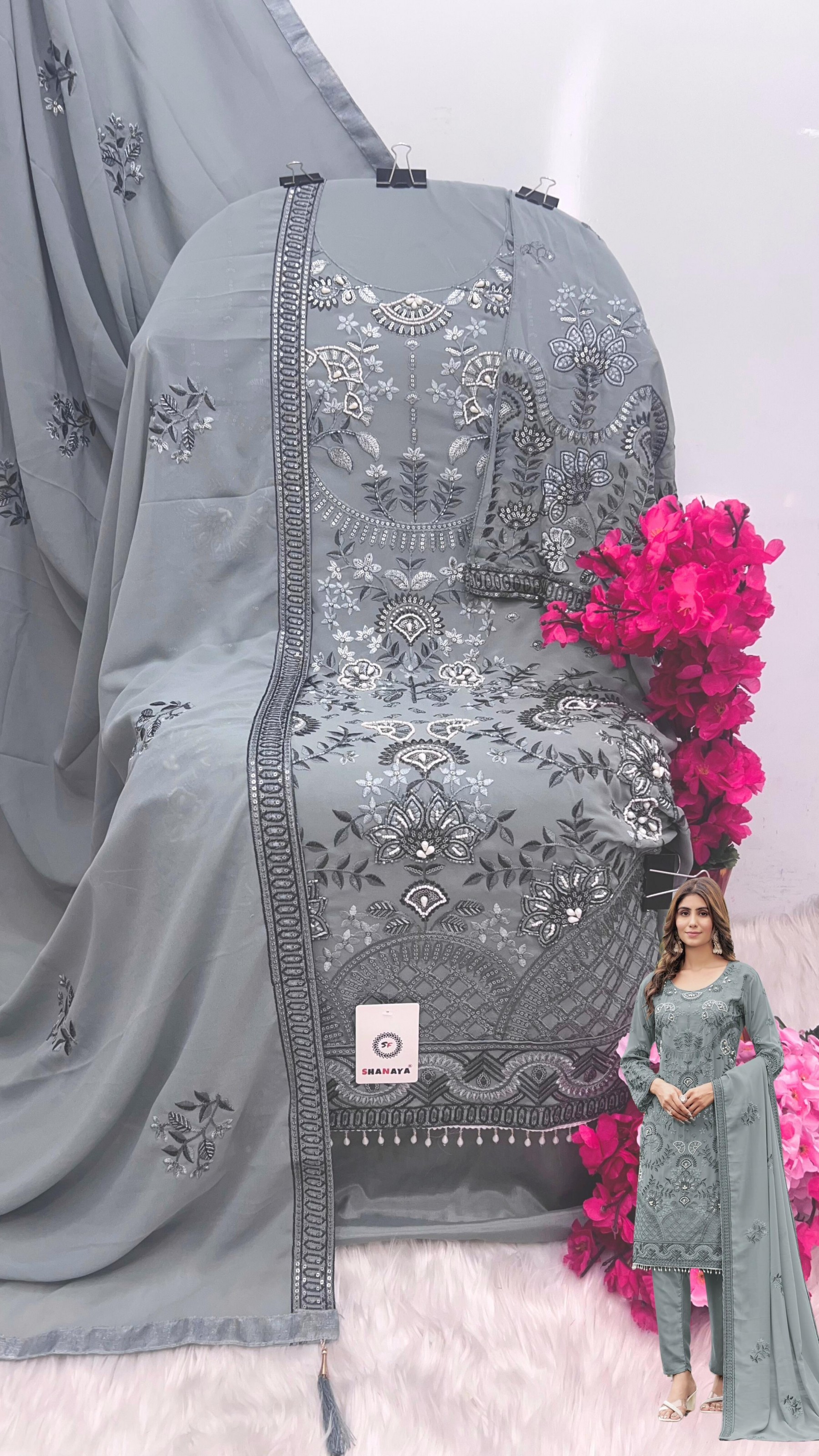 SHANAYA ROSE HAND CRAFT 199 PAKISTANI SUITS KHATALI HANDWORK