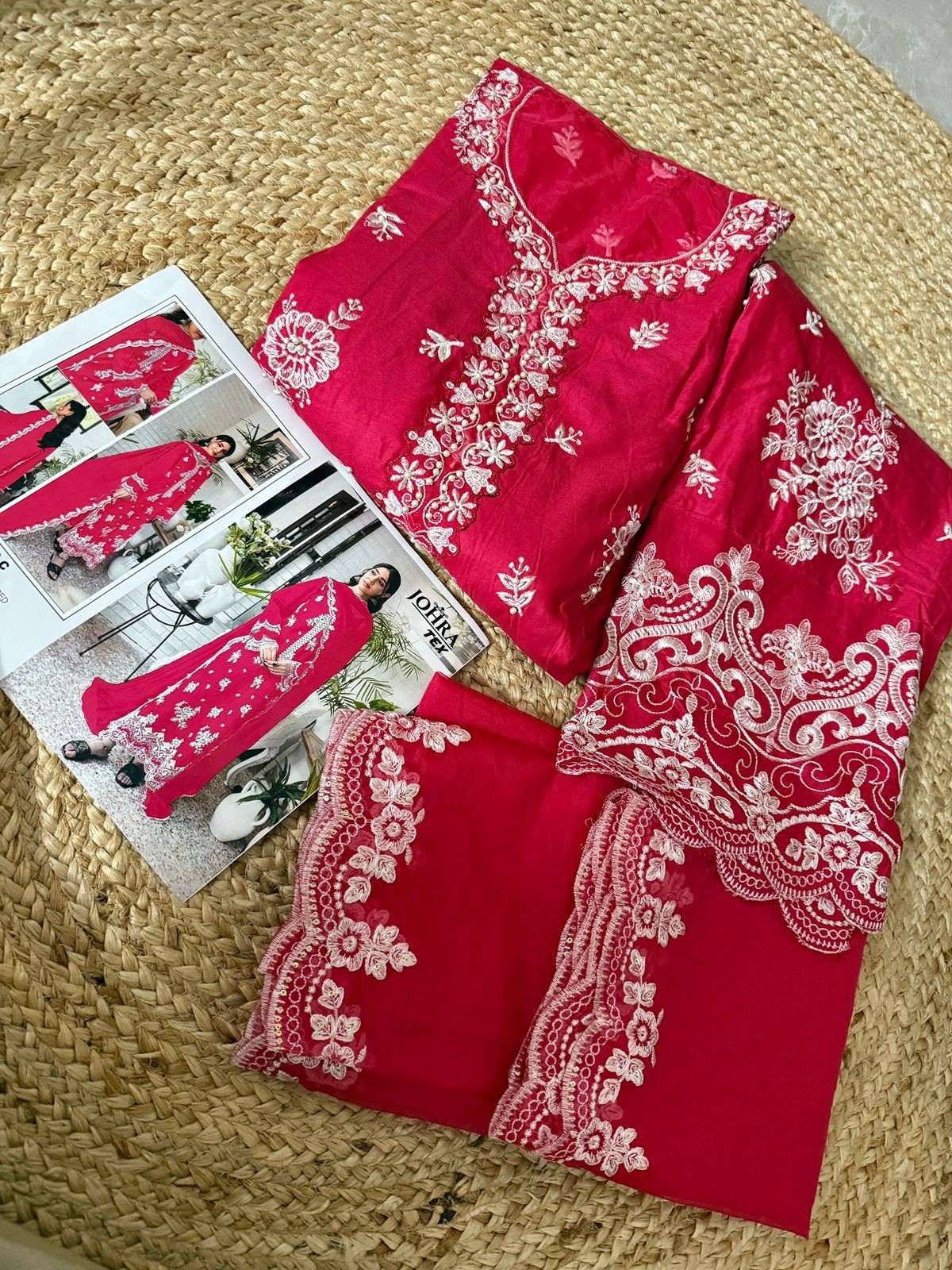 JOHRA TEX JT 150 C PAKISTANI SALWAR SUITS REYON COTTON 