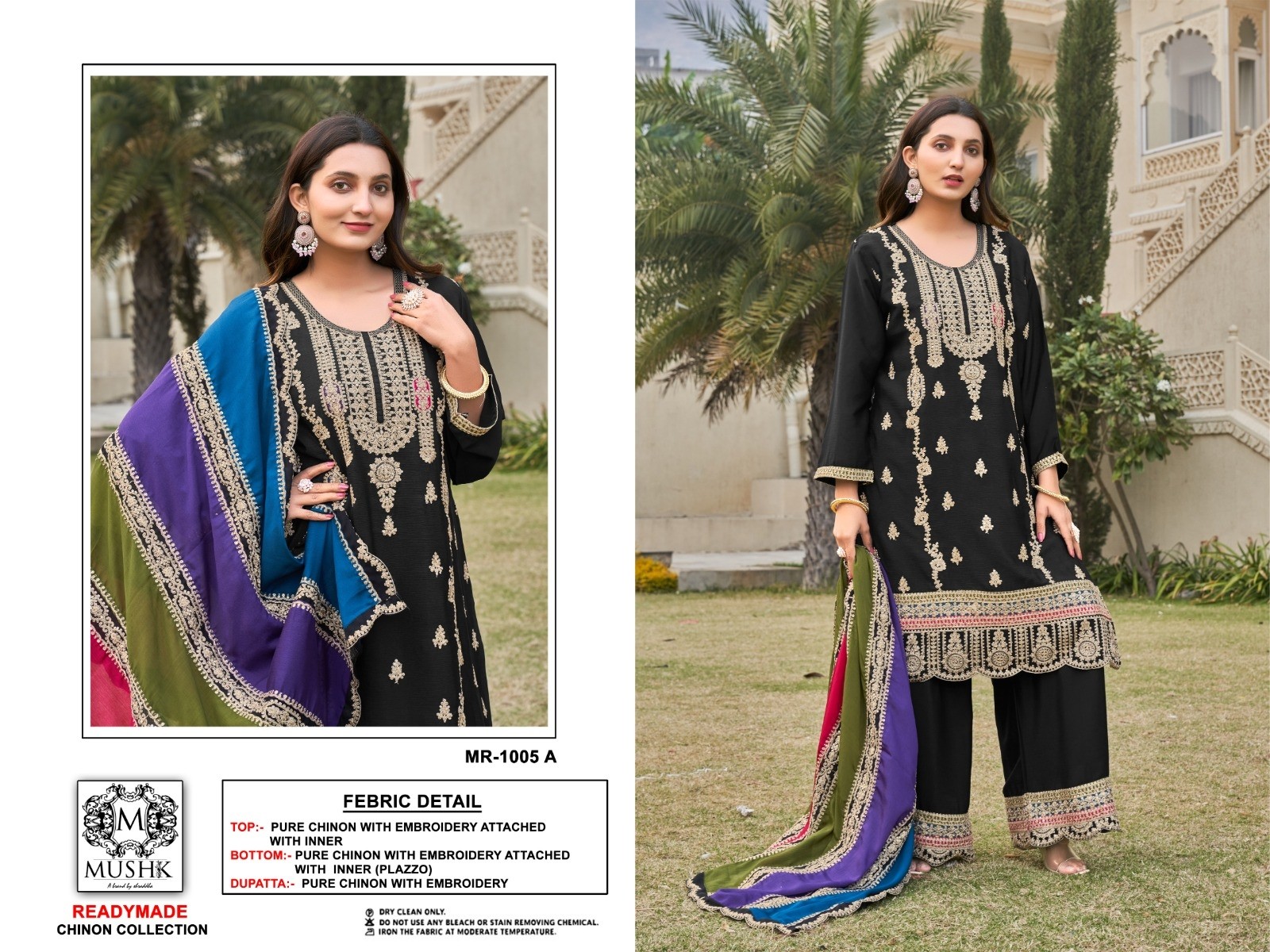 MUSHK MR 1005A TO 1005B READYMADE CHINON COLLECTION SALWAR SUITS