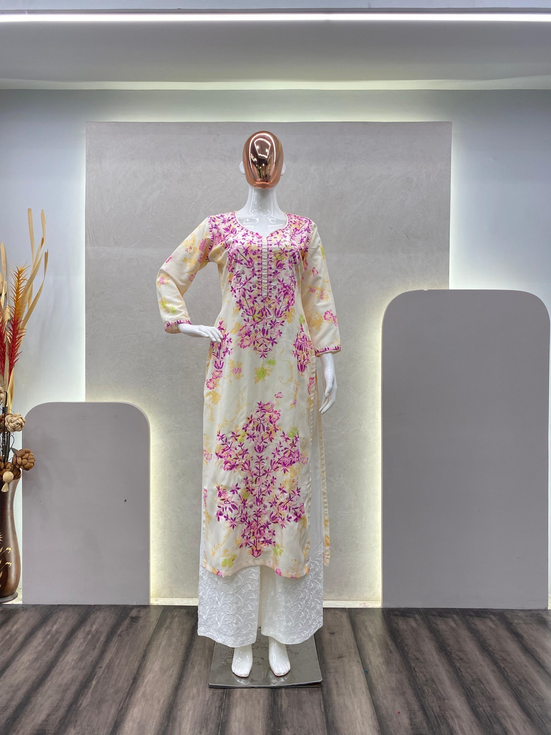 BE 181 REYON PAKISTANI KURTIS SINGLE PIECE