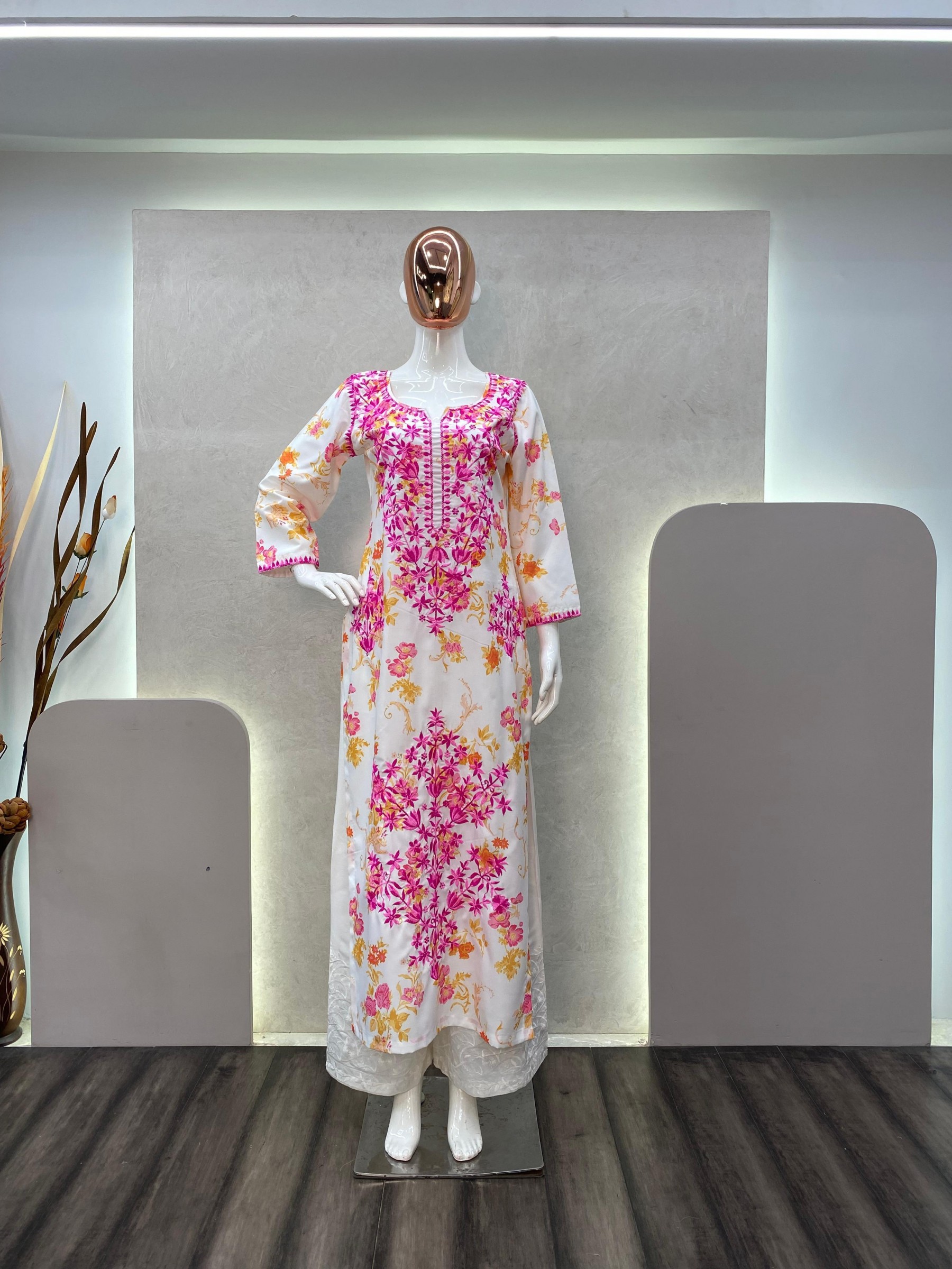 BE 181 REYON PAKISTANI KURTIS SINGLE PIECE